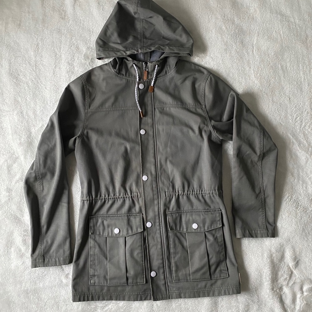 Men’s Hooded, zip-up/button down, Grey Jacket